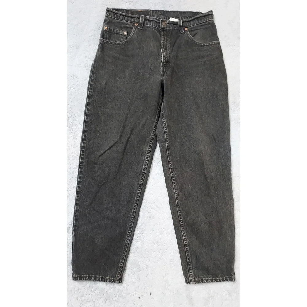Vintage Levis 560 Jeans Men 34x30 Loose Fit Tapered Leg Black Baggy Made USA 90s